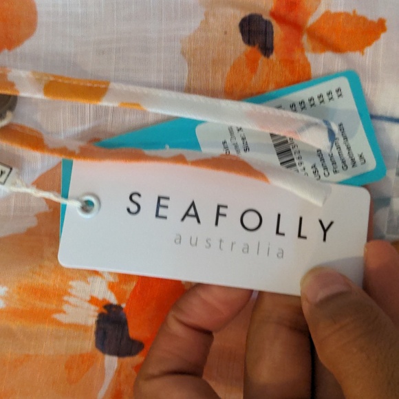 Seafolly gauze flower print cotton maxi dress, size XS, NWT - Picture 5 of 5